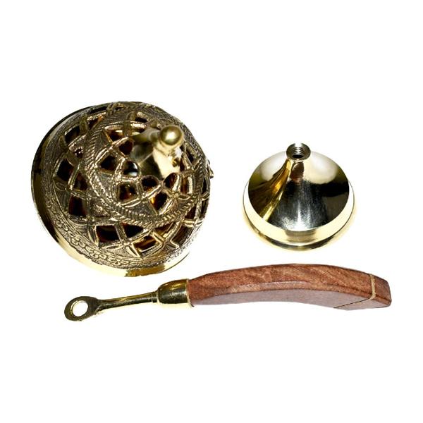 Antique Style Brass Loban Incense Burner (Dhoop Dani)