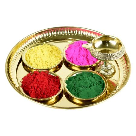 Holi Colour Thali Set with Diya
