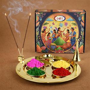 Holi Festival Thali with Premium Gulal