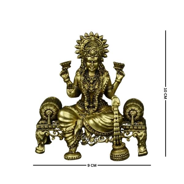 Premium Brass Lakshmi Ganesha Puja Idol Pair 4 inch