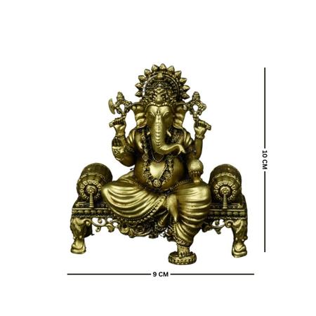 Premium Brass Lakshmi Ganesha Puja Idol Pair 4 inch