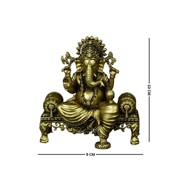 Premium Brass Lakshmi Ganesha Puja Idol Pair 4 inch