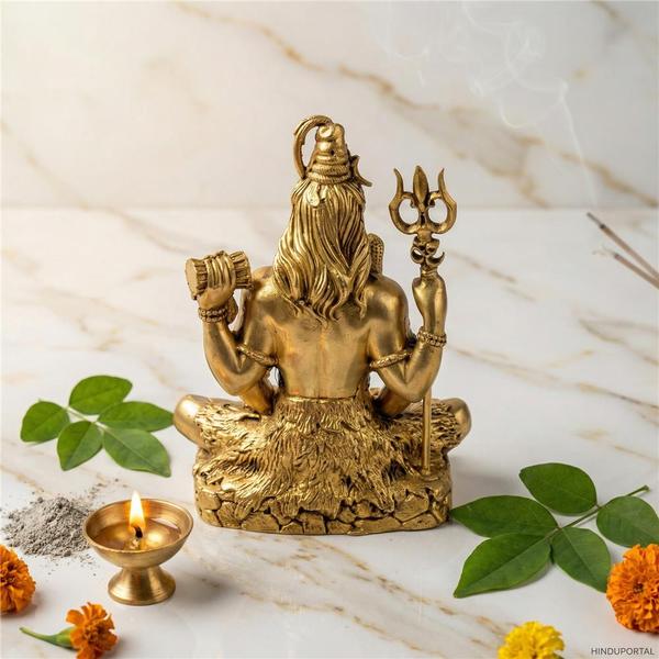 Brass Lord Shiva Idol – Premium Mahadev Murti for Sacred Spaces