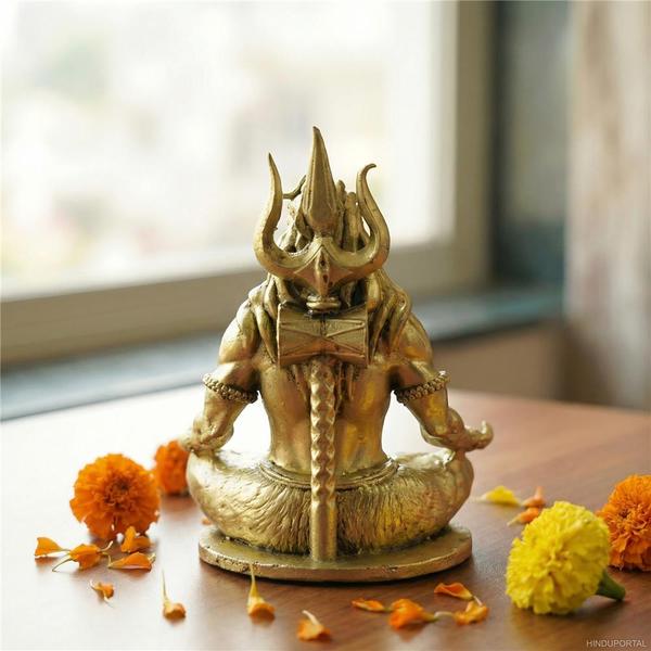 Brass Adiyogi Lord Shiva Idol – Premium Mahadev Murti for Sacred Spaces