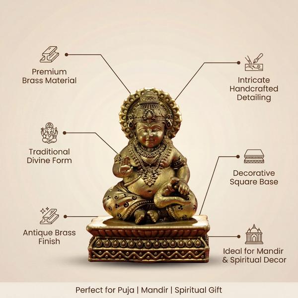 Dhan Kuber Brass Murti – Lord Kuber Idol for Wealth & Prosperity