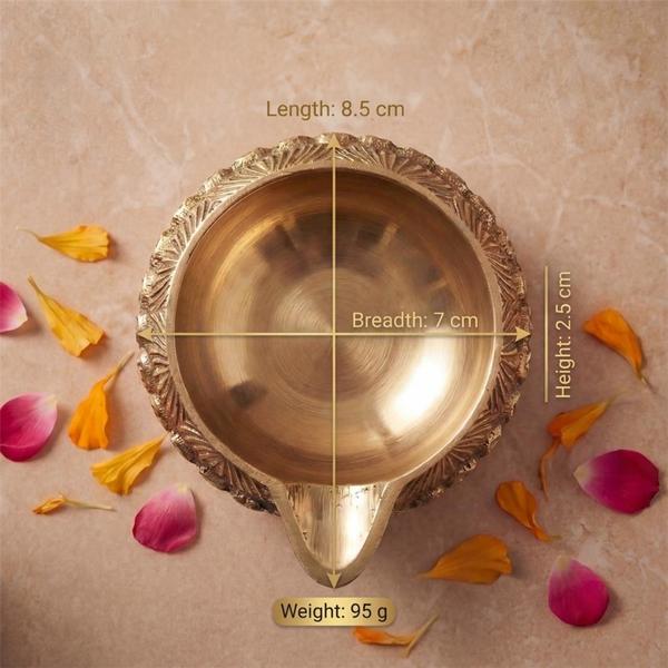 Brass Kuber Diya Deepak for Pooja, Aarti, Mandir & Festival Decoration