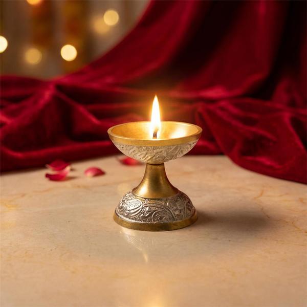 Temple Grade Pooja Thali Set with Diya & Bowls Traditional Mandir Aarti Plate Aluminium