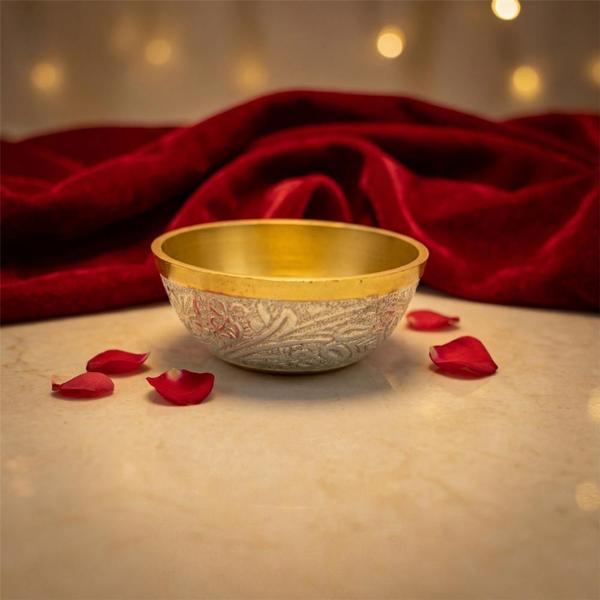 Temple Grade Pooja Thali Set with Diya & Bowls Traditional Mandir Aarti Plate Aluminium