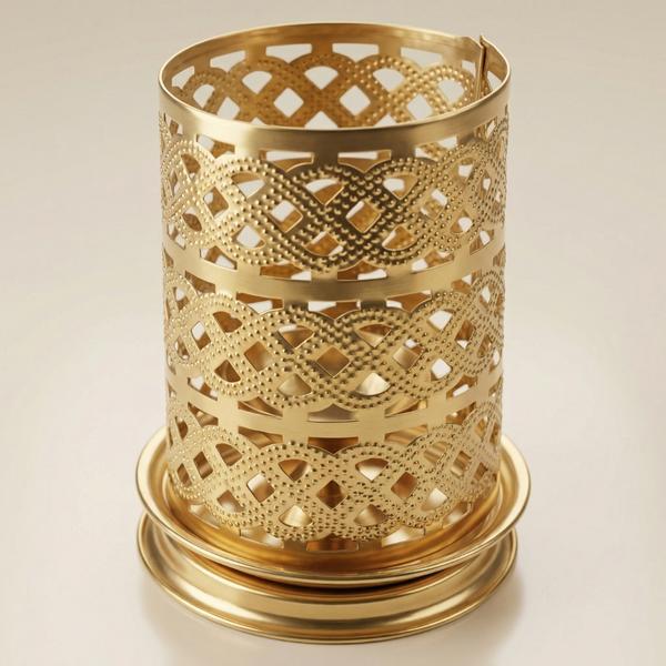 Pure Brass Camphor Burner Lamp for Puja, Dhoop Burner & Spiritual Home Decor