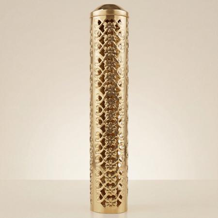 Pure Brass Incense Stick Holder for Puja | Decorative Agarbatti Stand with Floral Cutwork Cover for Home Temple, Mandir and Spiritual Decor