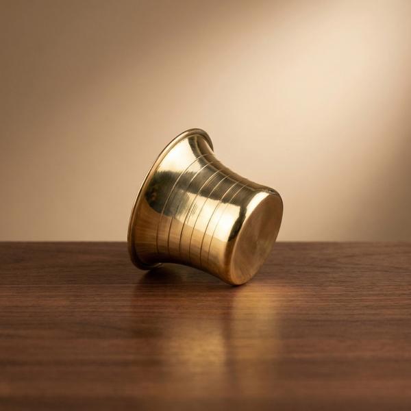 Pure Brass Panch Patra for Puja | Traditional Jal Patra Water Vessel for Home Mandir, Temple Rituals and Daily Worship