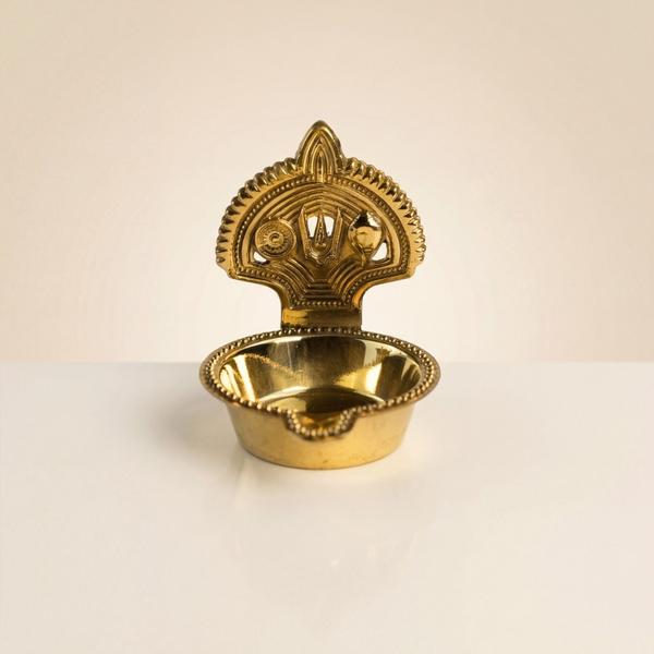 Pure Brass Tirupati Balaji Diya for Puja | Decorative Oil Lamp for Mandir, Daily Worship & Festive Decor