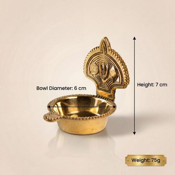 Pure Brass Tirupati Balaji Diya for Puja | Decorative Oil Lamp for Mandir, Daily Worship & Festive Decor