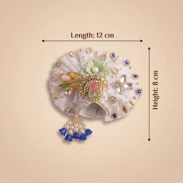 Handmade Bal Gopal Dress Set with Mukut | Heavy Embroidered Laddu Gopal Poshak for Janmashtami, Puja and Temple Shringar 6 inch