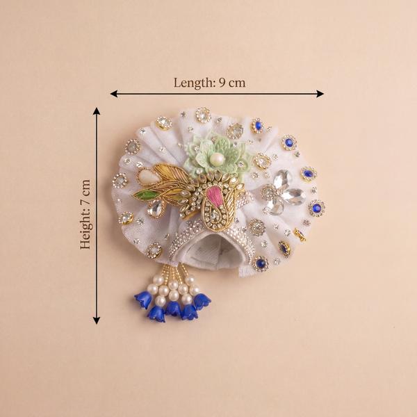 Handmade Bal Gopal Dress Set with Mukut | Heavy Embroidered Laddu Gopal Poshak for Janmashtami, Puja and Temple Shringar 8 inch