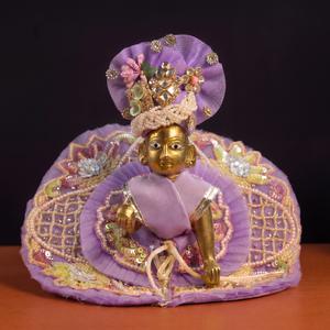 Purple Laddu Gopal Dress Size 4 (8 Inch) | Heavy Embroidery Krishna Poshak with Mukut | Festival & Temple Shringar Set