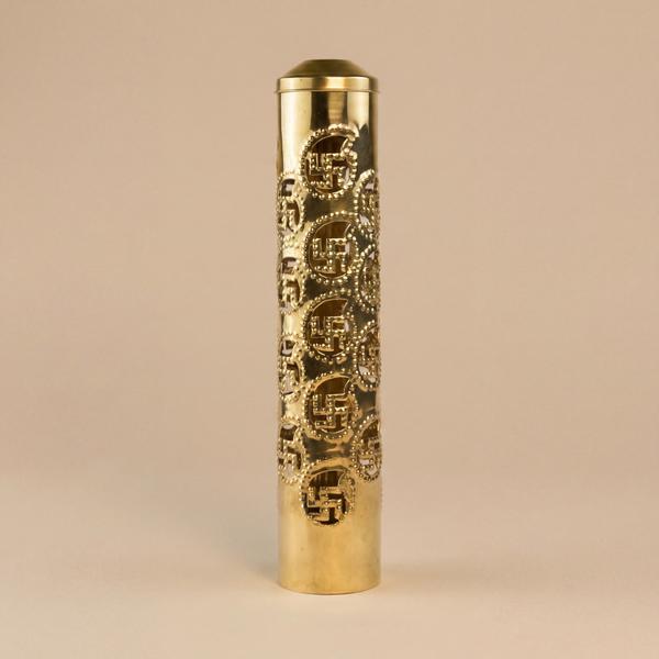 Pure Brass Agarbatti Holder with Swastik Cutwork for Daily Puja