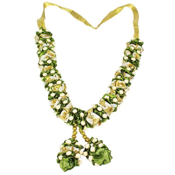 Mala/ Garland with artificial roses- Pack of 1- for God/ Idol/ Puja Decor/ Festival/ Photo frame-  Length 25cm/9.8inches