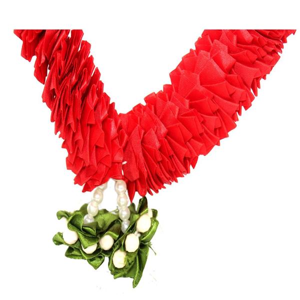Red & Pink Mala/ Garland with artificial roses- for God/ Idol/ Puja Decor/ Festival/ Photo frame- 52cmX4cmX3cm (Large)