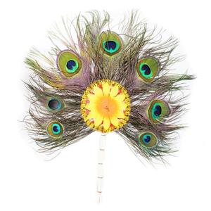 Peacock Feather Hand Fan 4- More Pankh