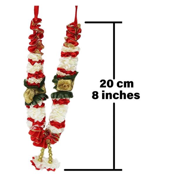 Mala/ Garland - Orange-White Combo- for God- Puja Decor