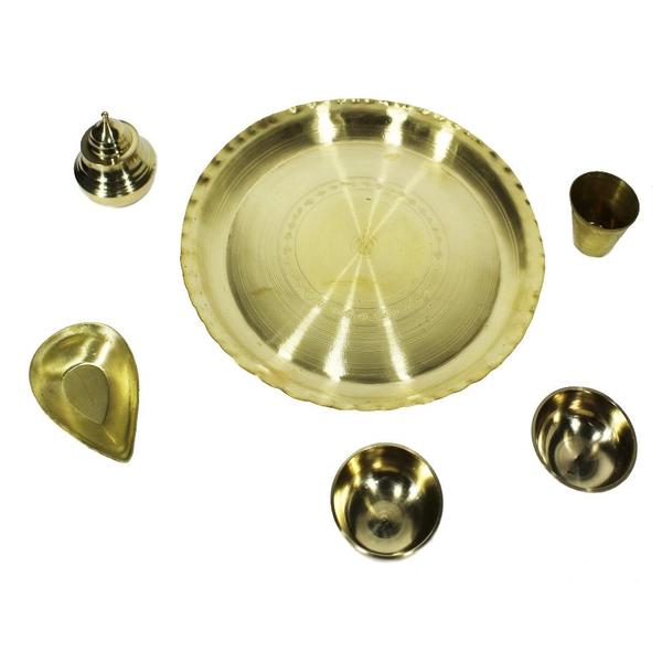 Brass Puja Thali Set- Small