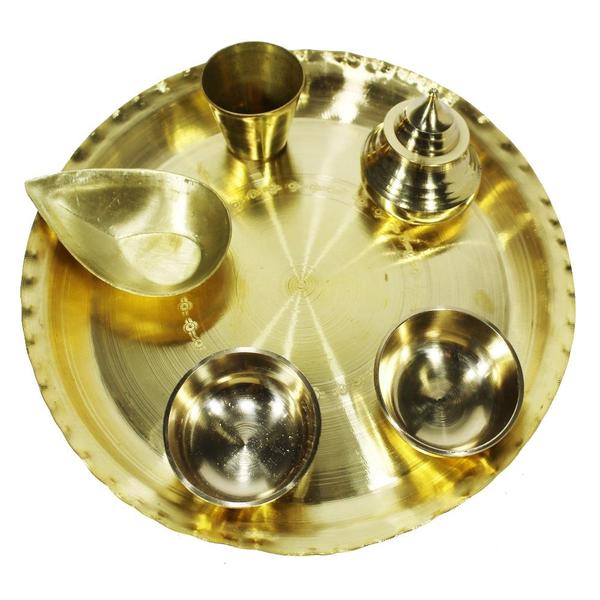 Brass Puja Thali Set- Small