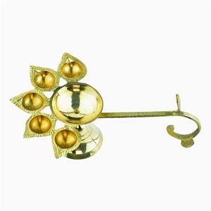 Brass Panch Aarti Diya / Pancharti Diya Oil Lamp Panch aarti /Puja Diya for Diwali/Navratri/Any Festival & Pooja