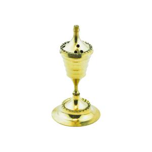 Lantern Pure Brass Incense Holder Agarbatti Stand with/Holder, Agardaan with Plate for Your Mandir, Home & Office Decoration Item 3 inches