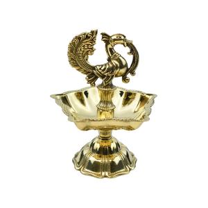 Peacock Diya | Peacock Design Brass Diya | Brass Diyas for Home | Kuthu Vilakku Decoration Items for Home Decor | 3.5 Inch | for Diwali | Ideal for Gifting