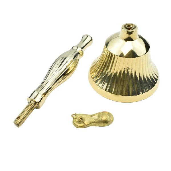 Brass Decorative Pooja Bell (Ghanta) for House & Temples | Rich Sound Puja Mandir Bell for Aarti | Ghanti for Pooja and Other Rituals Versatile Decor | Height -  5.5 inch. | Weight - 230 gms