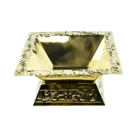 Premium Brass Hawan Kund Set (Havan Kund , Stand , Suchi Spoon,Tong / Chimta). Havan Kund Set for Pooja
