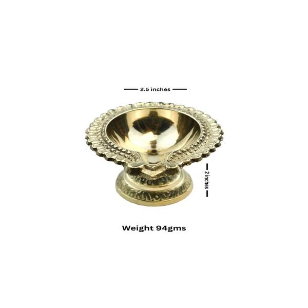 Brass Dhan Kuber Diya With Stand for Daily Puja & Festival Time, Traditional Kuber Deepak for Home,Temples,Office, Festive Gifts|Unique Decorative Item 94Gms