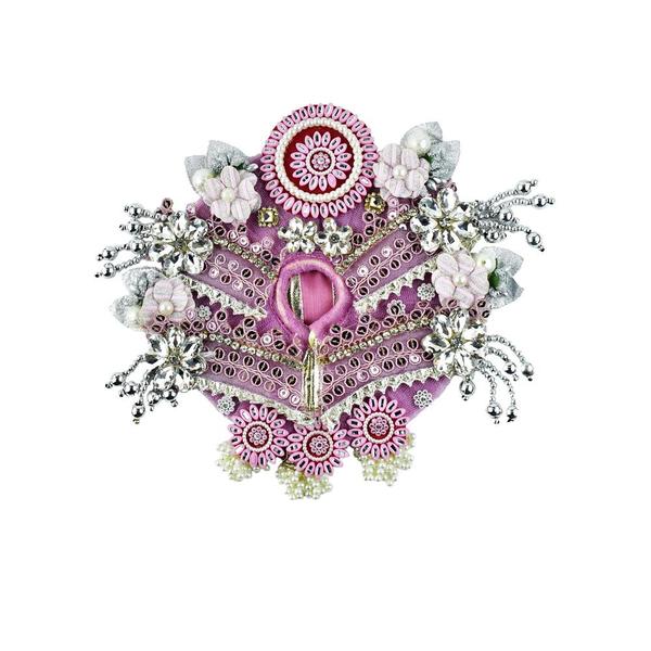 Laddu Gopal Poshak/Kanha Ji Dress/Heavy zardoushi Dress for Thakur Ji/Fancy Dress for Bal Krishna/Dress for Krishna (Baby Pink) Size 6 inches