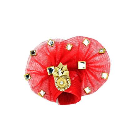 Janmashtami Special Laddu Gopal Fancy Heavy Red And Golden Dress With Pagdi | Kanha ji Poshak Size 6 Inches