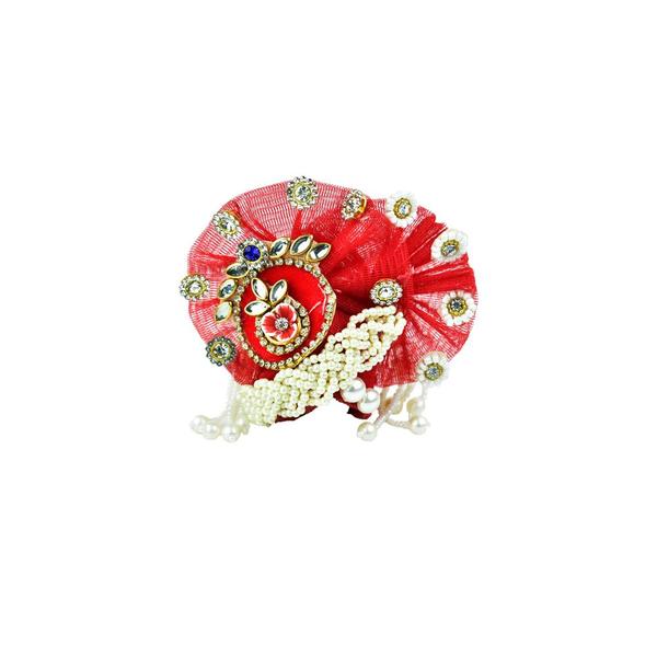 Dress in Yellow, Red and Green Color with Red Pagdi | Beautiful Laddu Gopal Dress/Laddu Gopal Designer Dress/Lord Krishna size 6 Inches