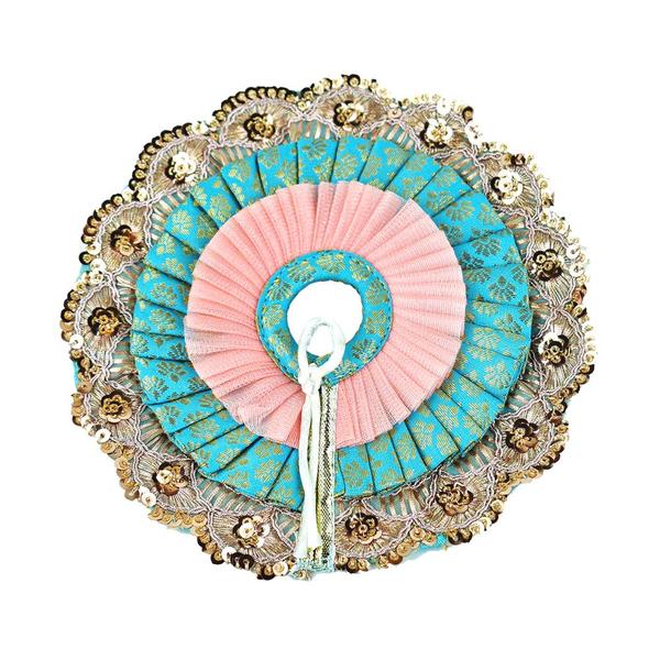 Laddu Gopal Krishna Poshak, God,kahna ji Dress, Sky Blue And Pink With Patka Size 6 Inches