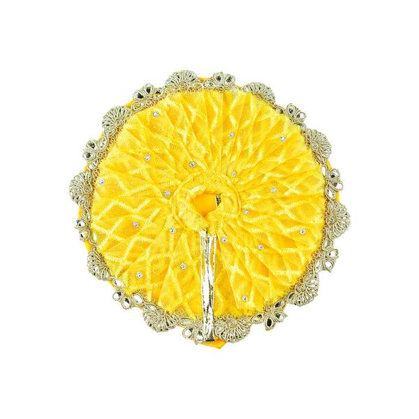 Laddu Gopal Yellow Heavy Dress With Pagdi , Krishna Dress, Kanhaji Dress Size 6 inches