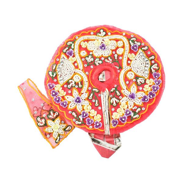 Laddu Gopal God Designer Pink Dress And Pagdi With Patka, Size-6 Inches