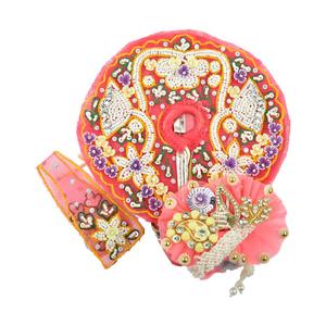 Laddu Gopal God Designer Pink Dress And Pagdi With Patka, Size-6 Inches