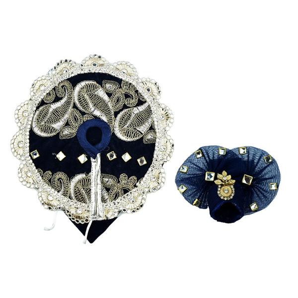 Gopal Blue Poshak with Pagdi l Ladoo Gopal Dress l Bal Gopal l Kanha Ji Thakur Ji Dress (Size 6inch)