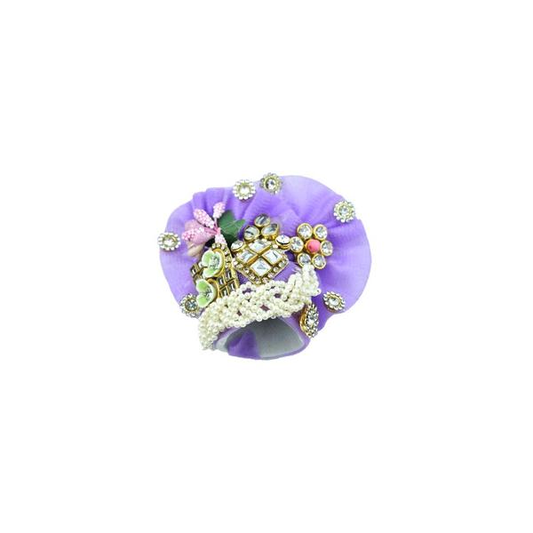 Laddu Gopal Heavy Janamashtmi Purple Dress with Pagdi, Patka And Choli | Ladoo Gopal Dress l Kanha Ji Poshak (Size 8inch)