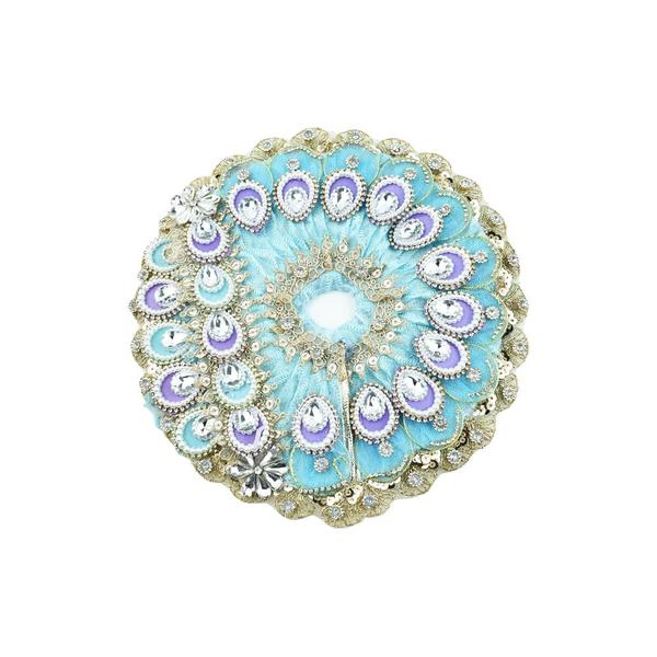 Laddu Gopal Heavy Janamashtmi Sky Blue Poshak with Pagdi, Patka l Ladoo Gopal Dress l Bal Gopal l Kanha Ji Thakur Ji Dress (Size 8 inch)