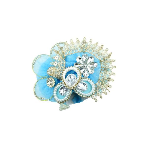 Laddu Gopal Heavy Janamashtmi Sky Blue Poshak with Pagdi, Patka l Ladoo Gopal Dress l Bal Gopal l Kanha Ji Thakur Ji Dress (Size 8 inch)