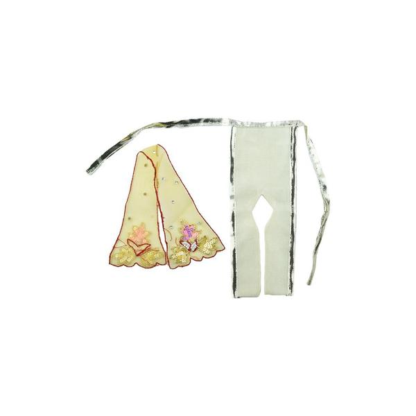 Laddu Gopal Dress with Pagri And Choli, Patka for Sharad Purnima | White Dress Laddu Gopal ji White Dress, Laddu Gopal, Dress Size: 8 inch)