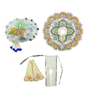 Laddu Gopal Dress with Pagri And Choli, Patka for Sharad Purnima | White Dress Laddu Gopal ji White Dress, Laddu Gopal, Dress Size: 8 inch)