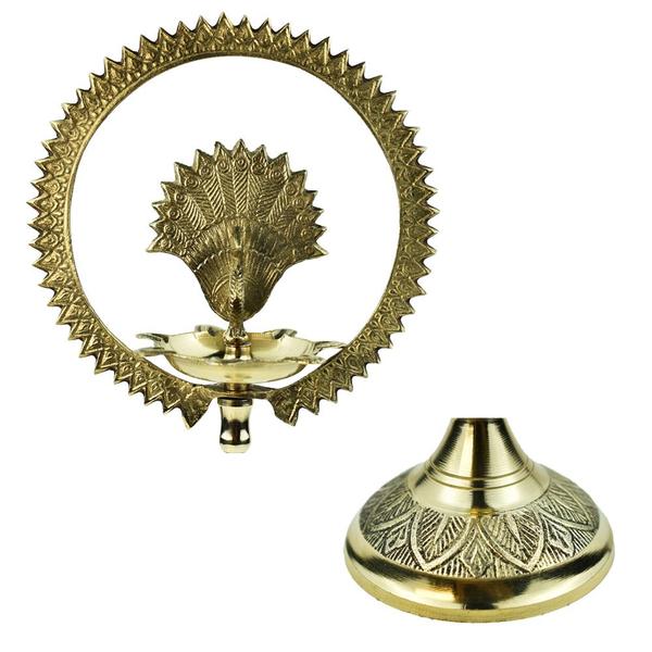 Brass Mayur Diya