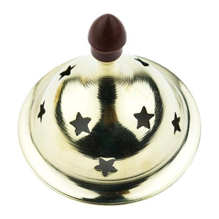 Brass Akhand Diya with Glass & Crystal