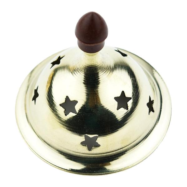 Brass Akhand Diya with Glass & Crystal