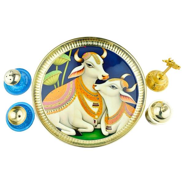 Rajasthani Pichwai Art Thali Set